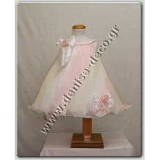 Βαπτιστικο φορεματακι χειροποιητο ροζ
