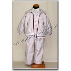 Βαπτιστικο κουστουμακι μπεζ κοκκινο