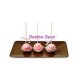 Cupcake  pops 3d ροζ λουλουδακι