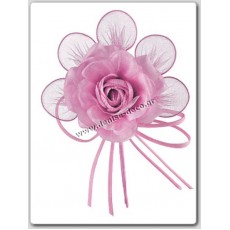 Μπομπονιερα γαμου λουλουδι φουξ-ροζ