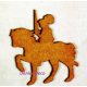 Ξυλινο διακοσμητικο ιπποτης αλογο
